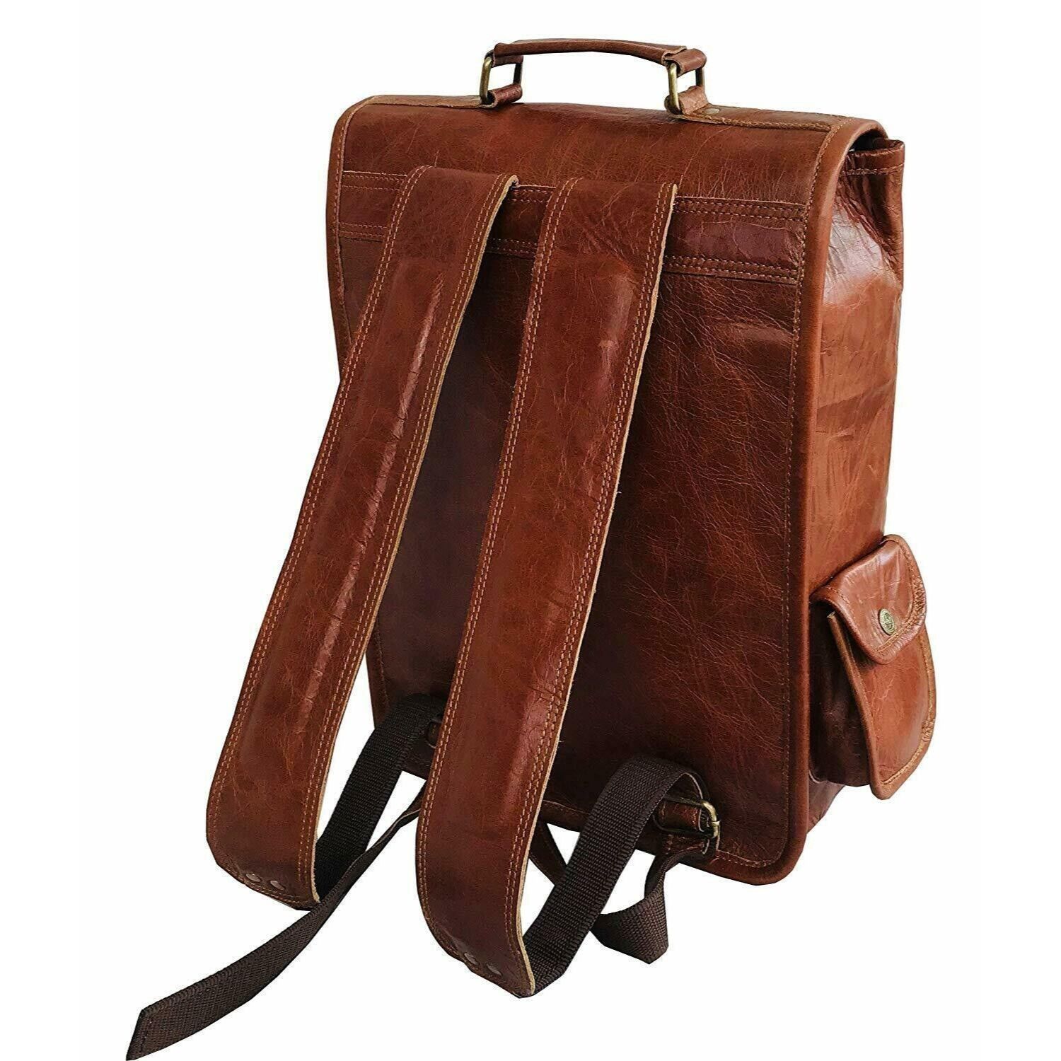 Новая сумка-портфель для ноутбука унисекс из козьей кожи ручной работы — фото 3