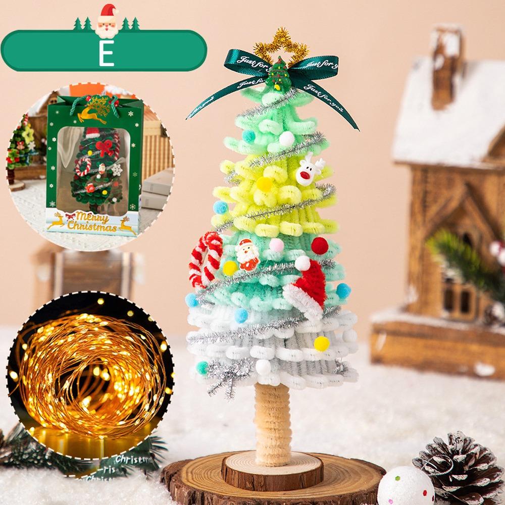 Ins 3D Xmas Tree DIY Set Handmade DIY 3d Xmas Tree Toy Parents- Campaign Christmas Party Decor Xmas Tree Set