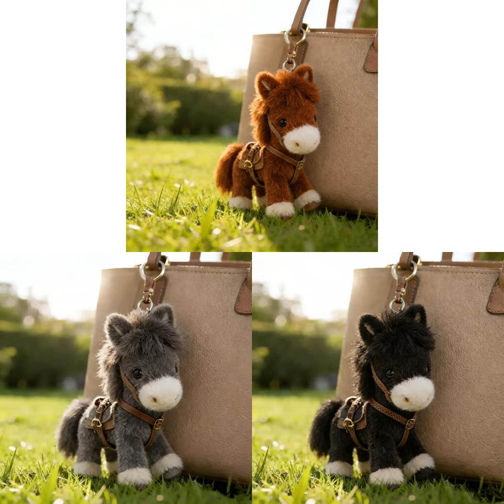 Ponytata Plush Pony Keychain With Anodized Finish And Gift Box For Kids And Teens