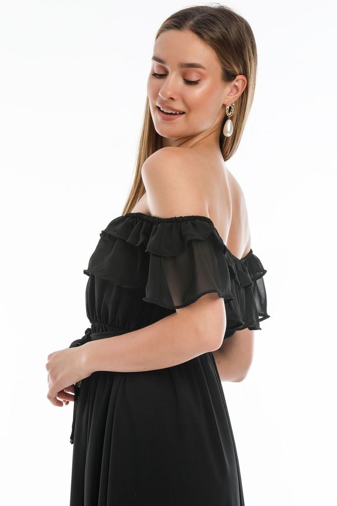 Damska sukienka w dużym rozmiarze Madonna Sukienka z kołnierzykiem w dużych rozmiarach