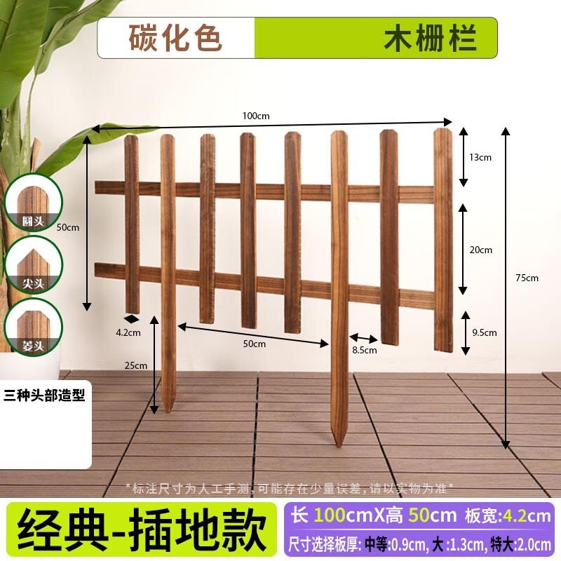 

Carbonized Wood Garden Fence Panel
