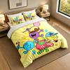 Weiches Bettwäsche-Set Mr. Muster für Herren & Kleine Miss, 1 Bettbezug plus 2 Kissenbezüge Stilvolle Schlafzimmer Heimtextilien