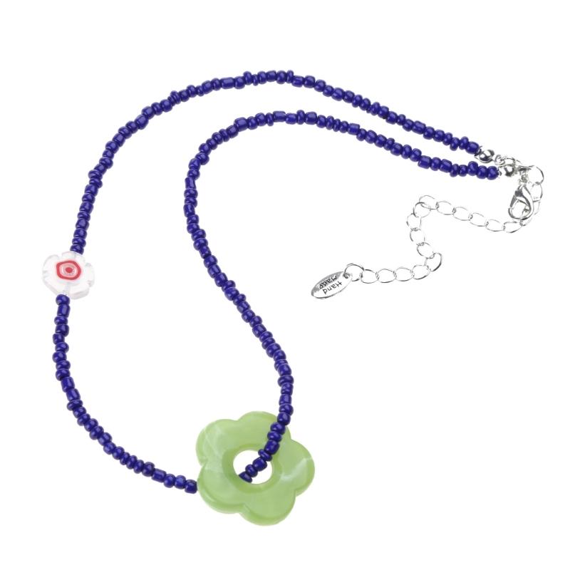 Flowe Beaded Choker Pendant Necklaces Beaded Chain Choker Jewelry Party Jewelry Jewelry Gift Resin Material for Women