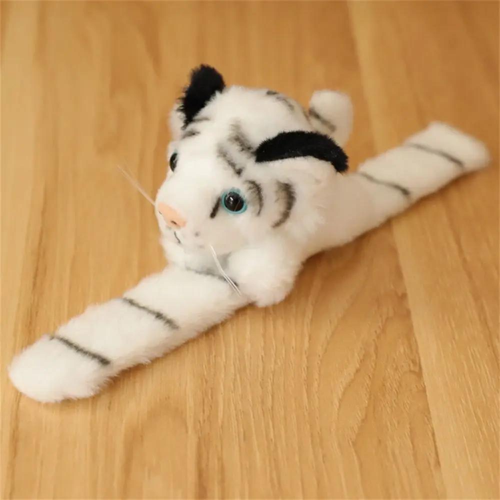 Jungle Dieren Knuffeldier Polsband Klap Cirkel Panda Tijger Cartoon Klap Armband Konijn Konijntje Pluche Speelgoed Kinderen Cadeaus