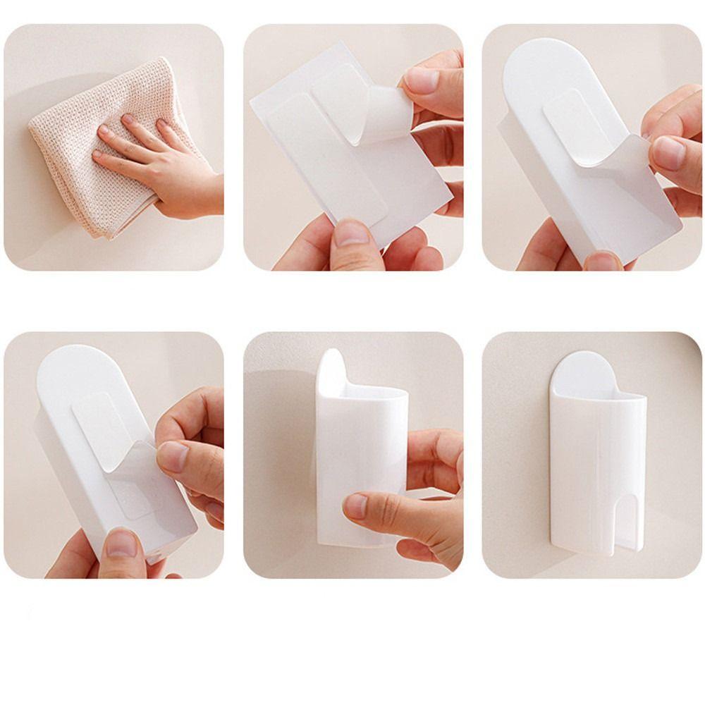 Container Organizer Wall Toothbrush Organizer Self-adhesive Storage Box New Storage Rack