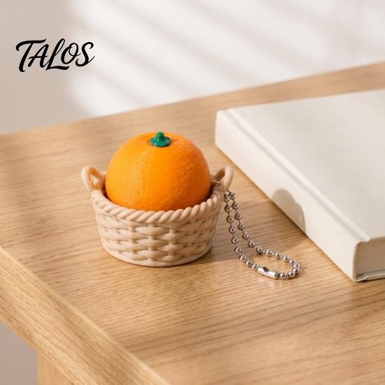 Unique Bag Decoration 3D Printed Fruit Fidget Clicker Toy with Mechanical Press, Stress Relief Keychain, Cute Vegetable Charms Sensory for Teens