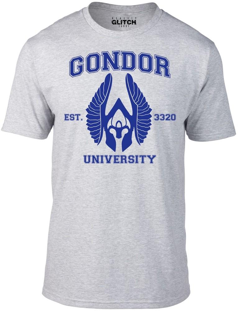 

Gondor University Men s T-Shirt Funny Rings Hobbit XL