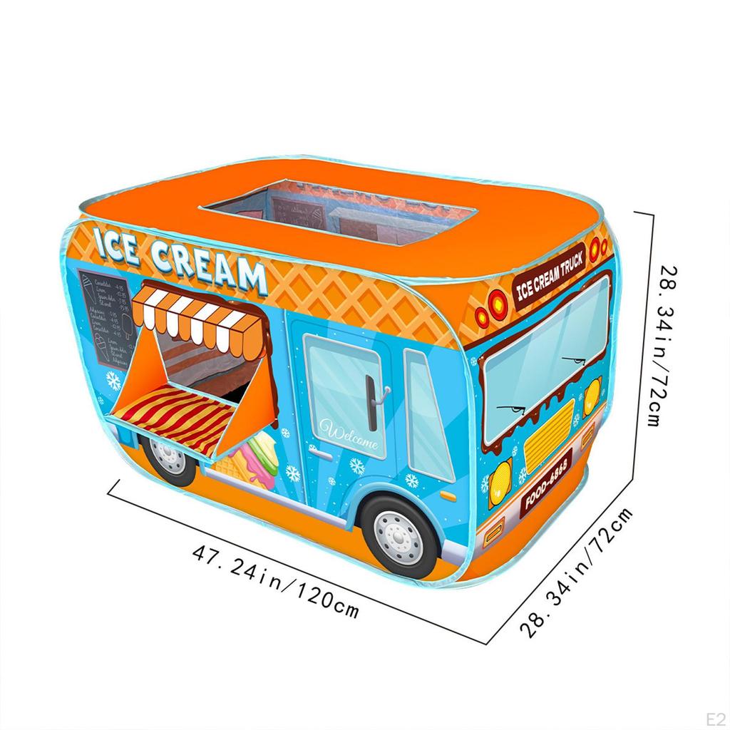 Ice Cream Car Tent Playhouse Creative Lightweight Vehicle Toys Foldable Kids Play for Children