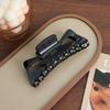 Elegant Bow Hair Clip Retro Imitation Acetate Shark Clip French Style Bun Hair Clip  For Women