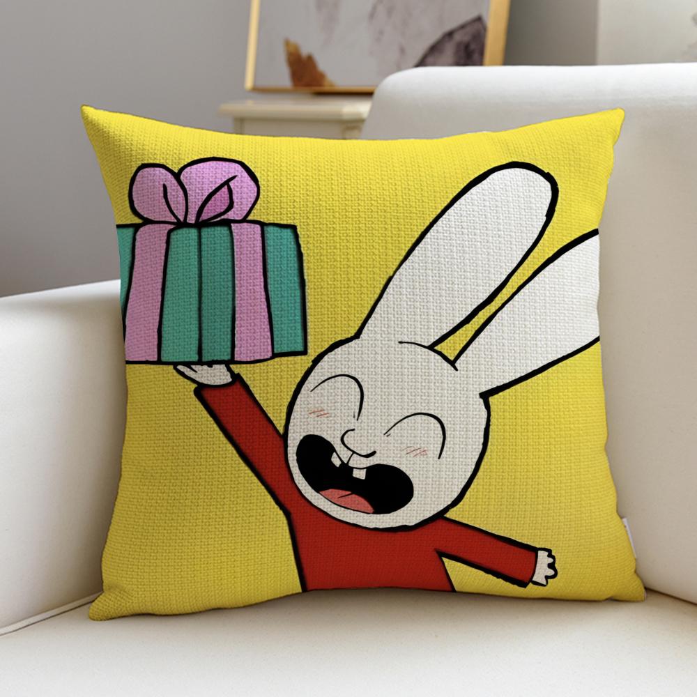 Whimsical SSimon Super RabbitS Cushion Cover Pcs Linen Throw Pillow Covers x x Modern Home Decor