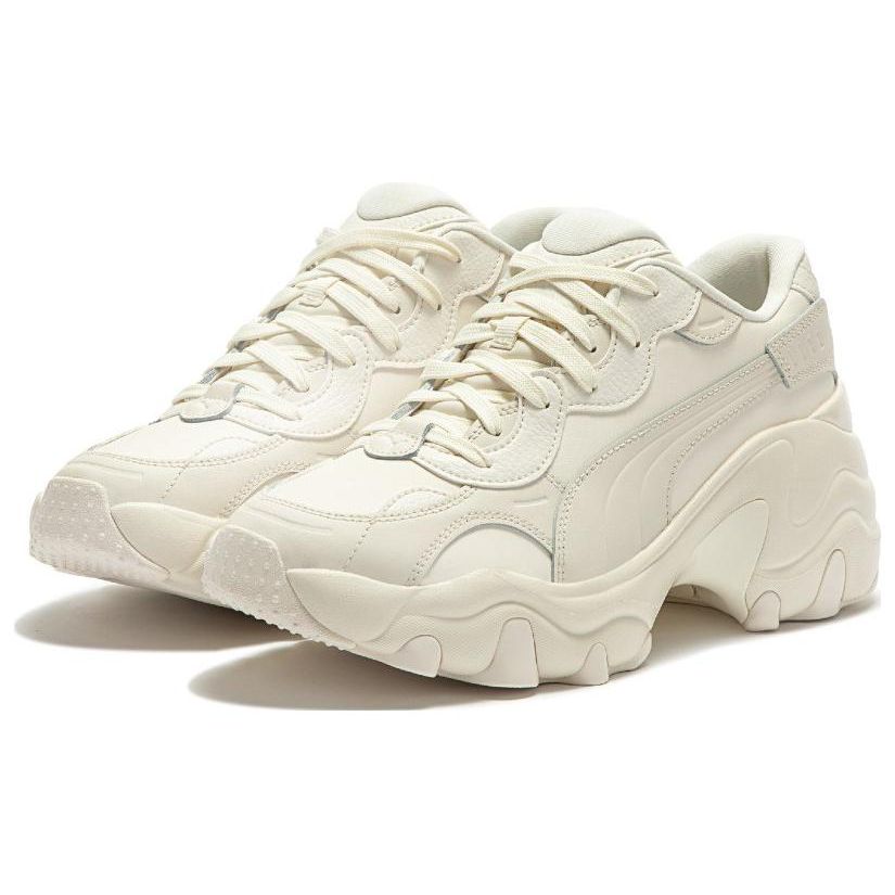Puma Pulsar Wedge Comfortable Versatile Daily Low-Top Dad Shoes Women Sneaker Off-White 392711-01