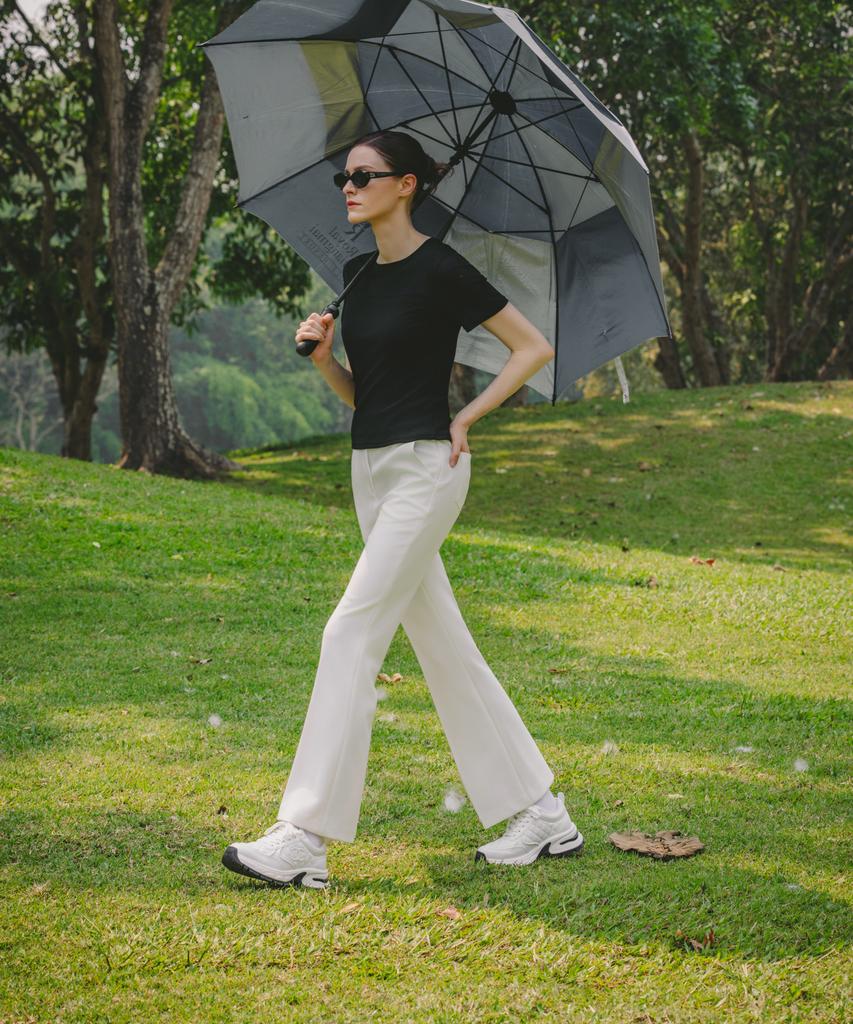 OBER GOLF Soft Mesh Half-Sleeve Base Top (Black)