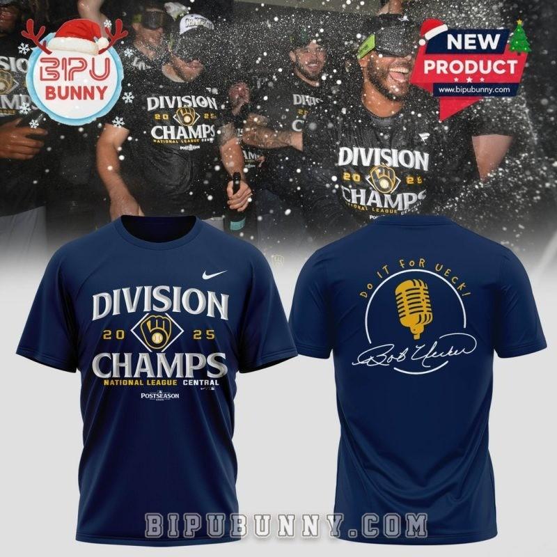 Brewers Division Champs 2025 T-shirt - Navy Size S-5XL Unisex T-Shirt M