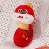 Wrist Style Snake Slap Snap Doll Toy Mascots New Year Plush Hand Ring  Christmas Toy