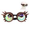 Halloween Kaleidoskop Rave Brille Regenbogen Kristallgläser Verstellbare Trippy Psychedelische Steampunk Brille