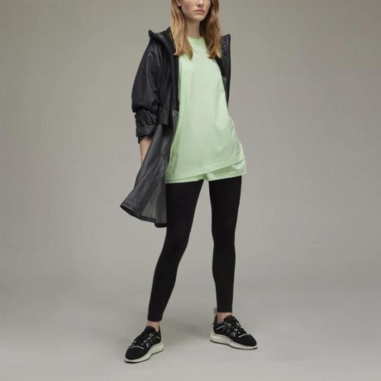 Y-3 Dry Crepe Jersey Short-Sleeve Green Women Tops HG8552