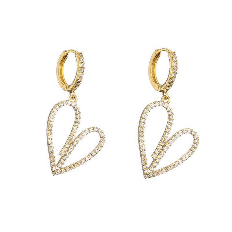 

HECHENG,Fashion Zircon Sets Crystal Heart Necklace Earrings Set Wedding Gift Zircon for Women,Wholesale gift