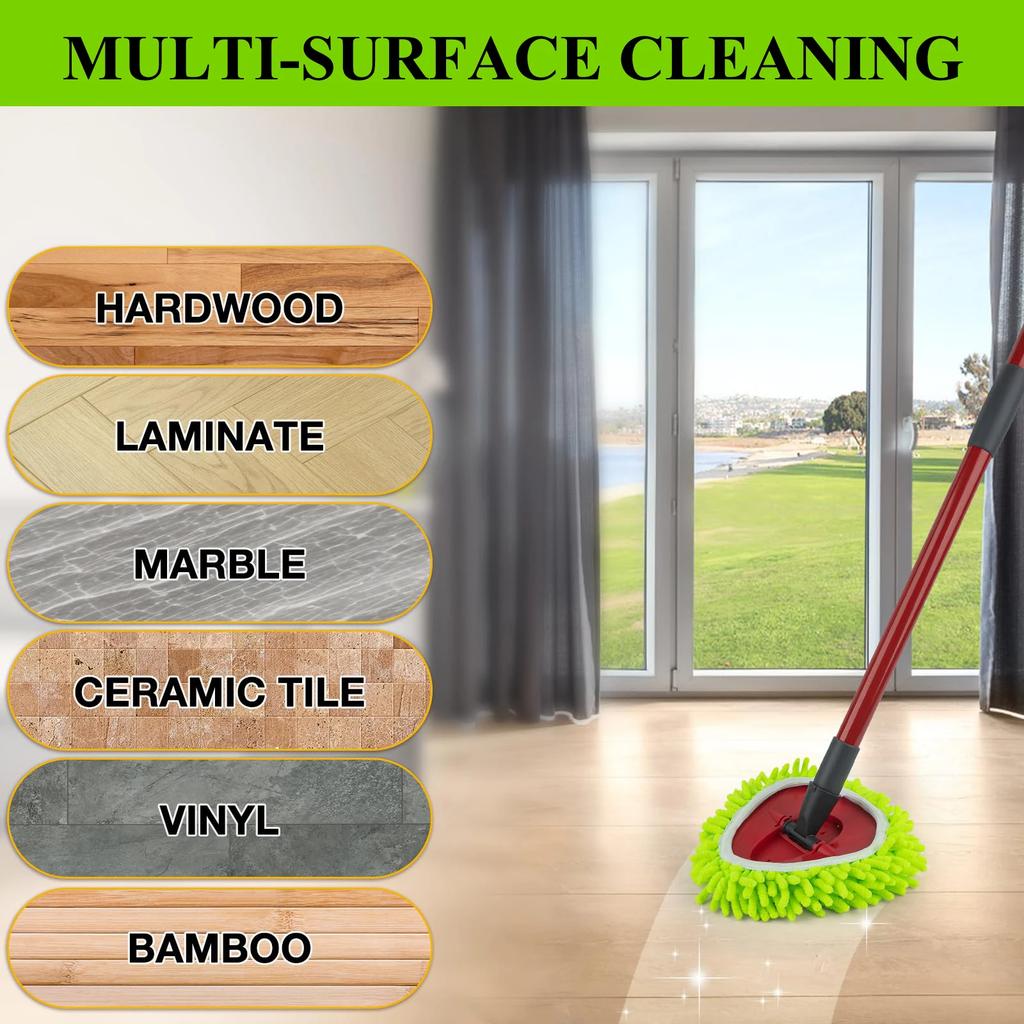 Chenille Staubwischer Wischkopf Kompatibel mit O-Cedar/Vileda Mop Easywring 1-Tank-System, Mikrofaser Chenille Wischbezüge