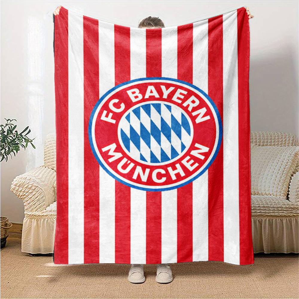Bayern Munich Theme Printed Blanket - Perfect for Couch, Bed, Travel & Outdoor Use | Machine Washable, Cozy & Durable.