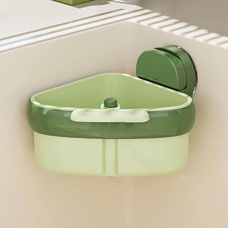 1 шт. Треугольная корзина для слива в раковину с основанием на присосках - Компактная кухонная раковина, корзина для слива посуды