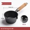 ZISIZ Cast Iron Mini Hot Oil Pan with Wooden Handle