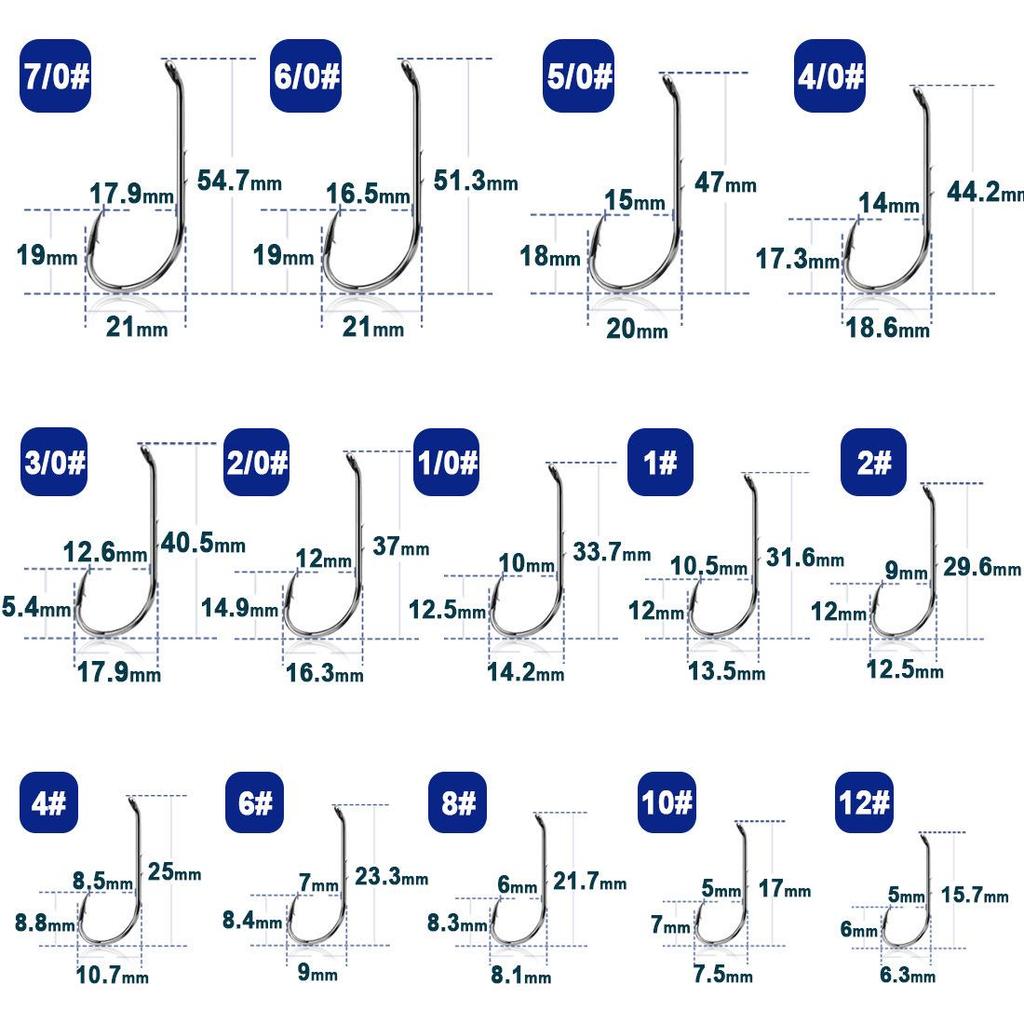 Set de cârlige de pescuit cu gura strâmbă cu mâner lung din oțel cu conținut ridicat de carbon, cu momeală moale.
