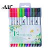 Art Enlightenment Tools Drawing Markers Set, with Brush And Fine Point Tips, Washable Pens Water-soluble Ink Supplies, for Hand-Drawn Creation