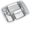 Stainless Steel Divided Cafeteria Tray