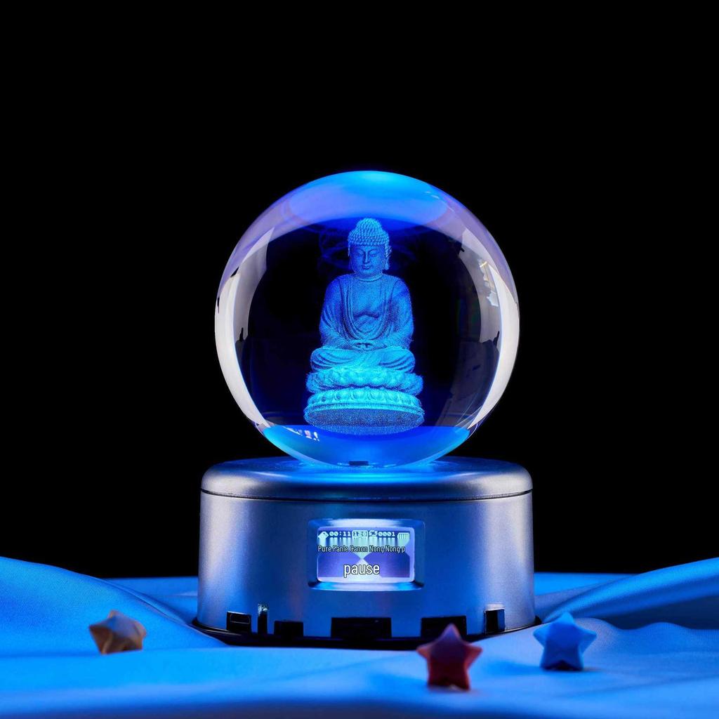 Seated Buddha Romantic Crystal Night Light Gift for Girlfriend