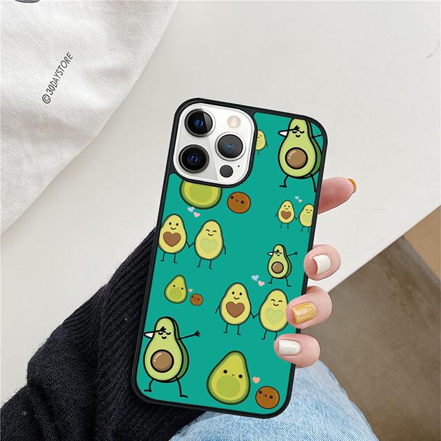 Funny Floral Avocado Mobile Phone Cases Cover For iPhone 17 Air 16 15 14 12 13 11 Pro MAX Apple Plus Coque