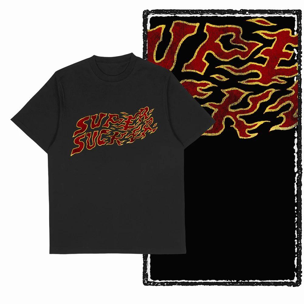 Hip Hop Y2K Top Simple Fashion Print Short Sleeve Street Wear Casual Loose T-shirt O Collar Retro T-shirt Top Unisex