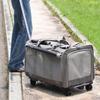 Cat Carrier with Wheels Folding Travel Bag, Foldable, Rolling Puppy for Small Animals Dogs