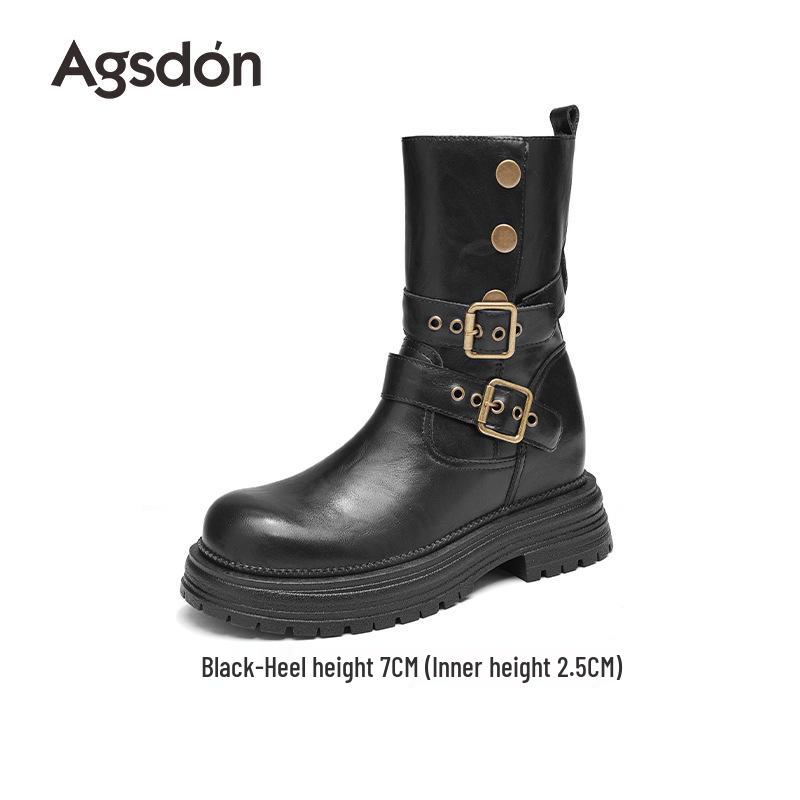 

Augusden Women s Chunky Heel High Ankle Boots - Y2K Retro British Style, Thick-Soled, 2025 Collection 40 чорний