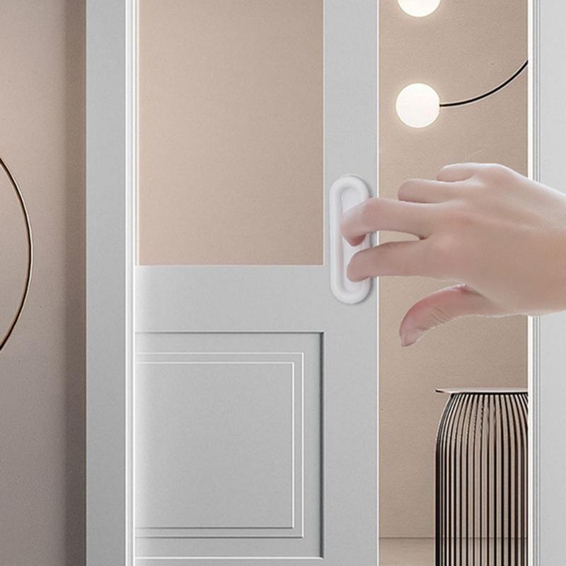 Auto Adhesive Sliding Door Handle Reusable Adhesive Backing Finger Friendly Durability For Homes Kitchen Office