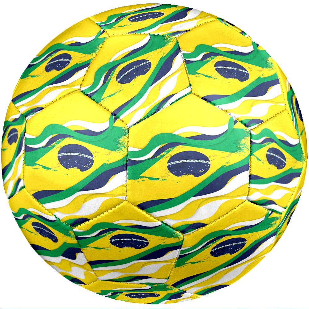 Brazil National Football Team Theme Soccer Ball Size 5 Soccer Ball Soft Touch Professional Training Football for Outdoor Sports