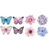500pcs Butterfly Flower Sticker 8 Design Colorful Butterfly Decals Cute Stickers Party Decoration Scrapbook Stationery