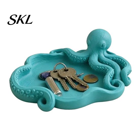 Octopus Tentacle Tray Storage Tray, 3D Printing Molding, with Jewelry And Key Holder Groove Integrated for Keys Stationery Organizer Printed