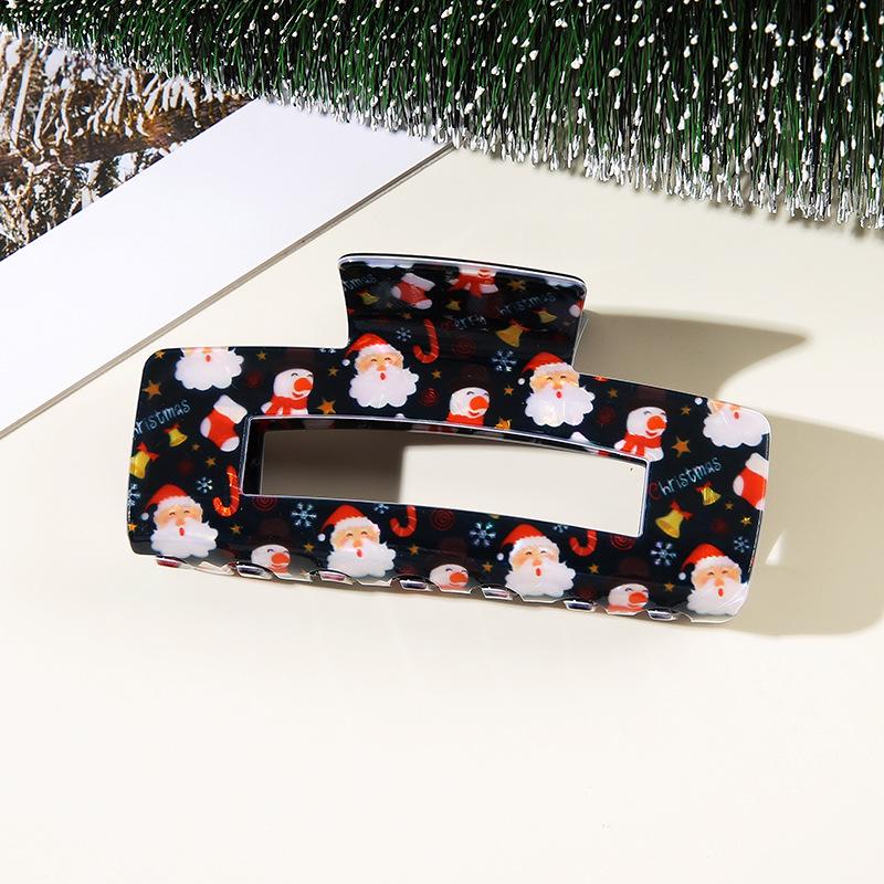 Shining Girl Christmas Floral Claw Clip - High-End Holiday Hair Accessory