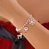 Christmas Santa Claus Metal Link Chain Bracelets for Women Men Candy Snowflake Xmas Tree Elk Drop Bracelets Charm Party Jewelry