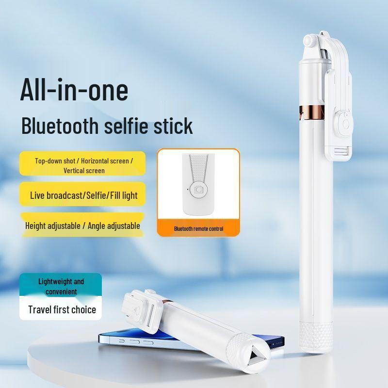 360° Rotating Anti-Shake Selfie Stick Tripod with Bluetooth Remote and Extendable Desktop Stand