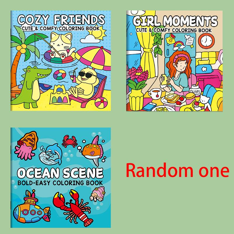 Нетоксичная детская раскраска с рисунками Животные Океан Люди Обучающая Возраст 3-12 Подарок