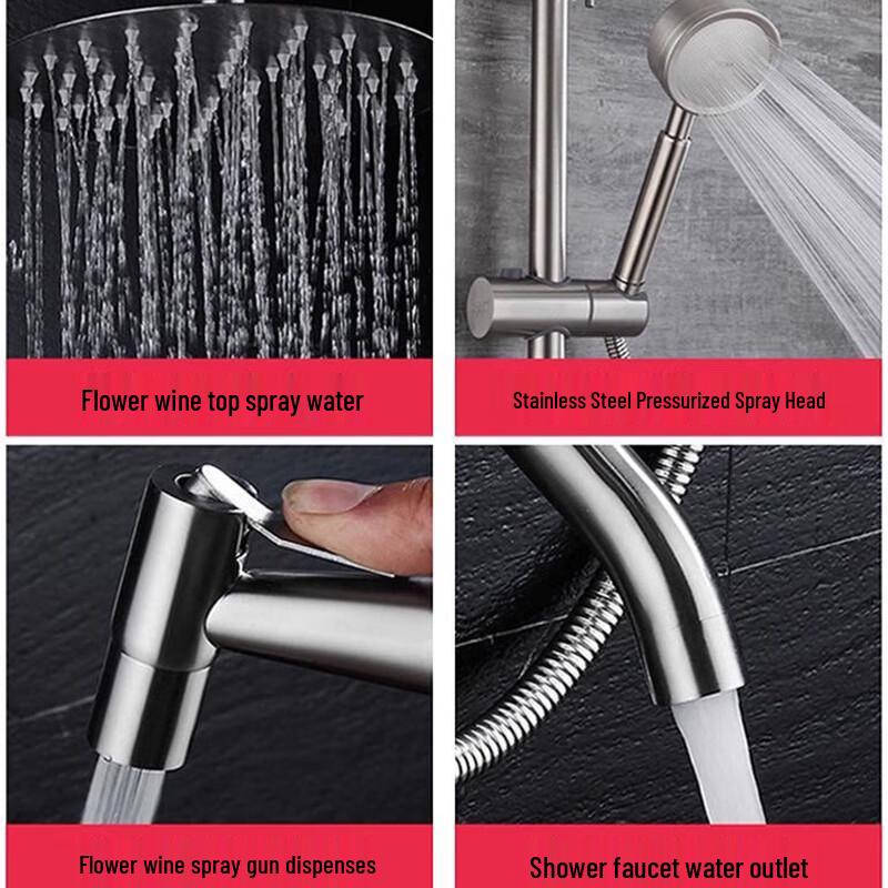 Stainless Steel Wall-Mounted Shower Set
