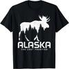 Alaska The Last Frontier Vintage Pride Souvenir Moose Nature T-Shirt