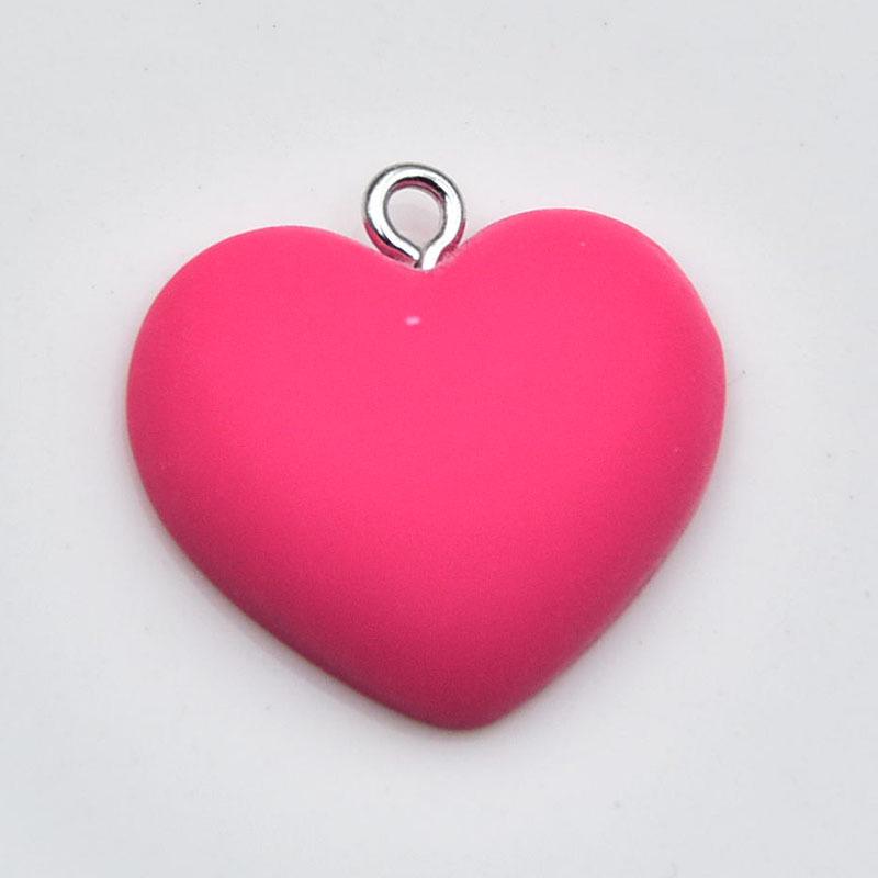 Peach Heart Resin Earrings & Keychain Pendant Jewelry Accessory розы красного