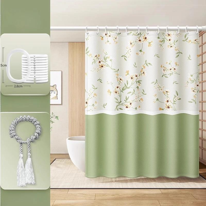 Cartoon Bathroom Curtains for Living Room Home Decor Blackout Curtains Living Room Bedroom Balcony Screen Dustproof