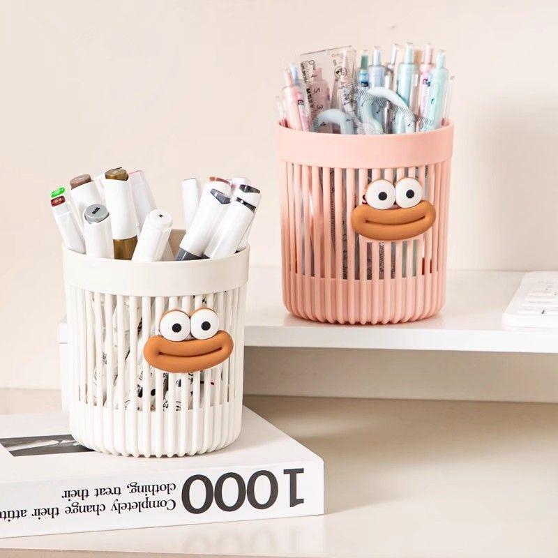 Cartoon Big Mouth Nail Brush Storage Box Makeup Brush Storage Bucket Nail Art Brushes Rack Pen Container Brush Organizer