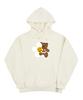 [Unisex] Big Flower Bear Smile Hoodie_Cream