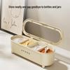 Cream Style Divided Kitchen Seasoning Box