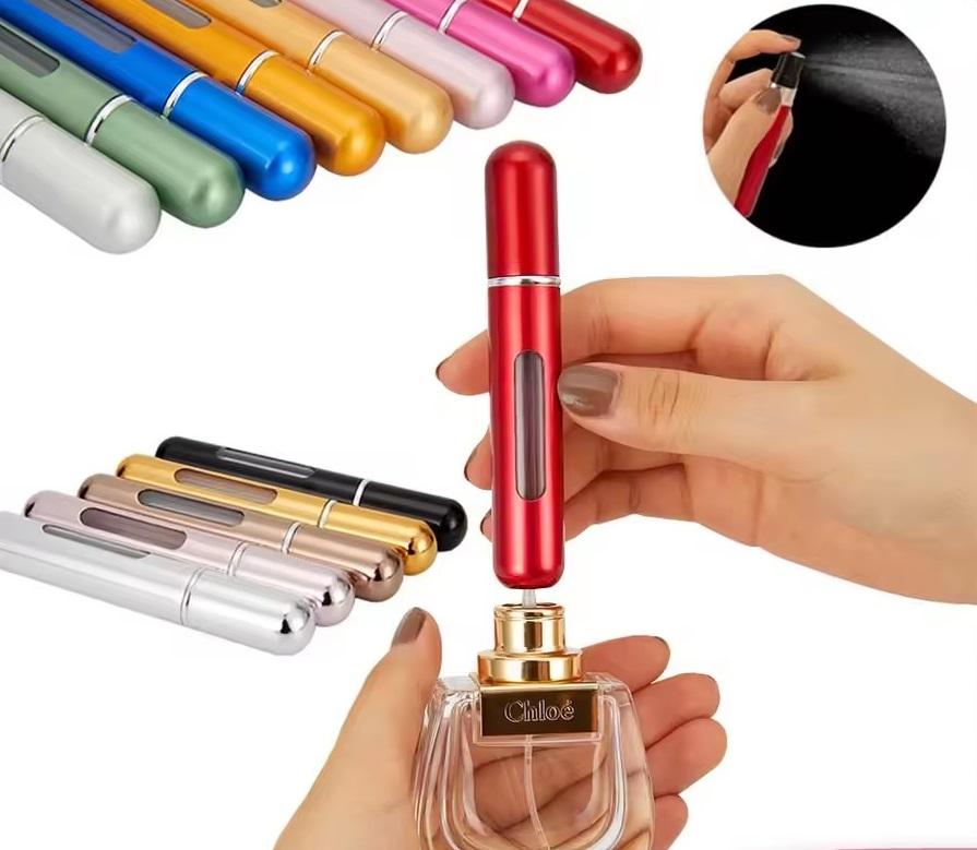 Perfume Bottle Set 5Ml Refillable Bottle with Spray Pump Empty Cosmetic Containers Travel Atomizer Bottle Free Shipping