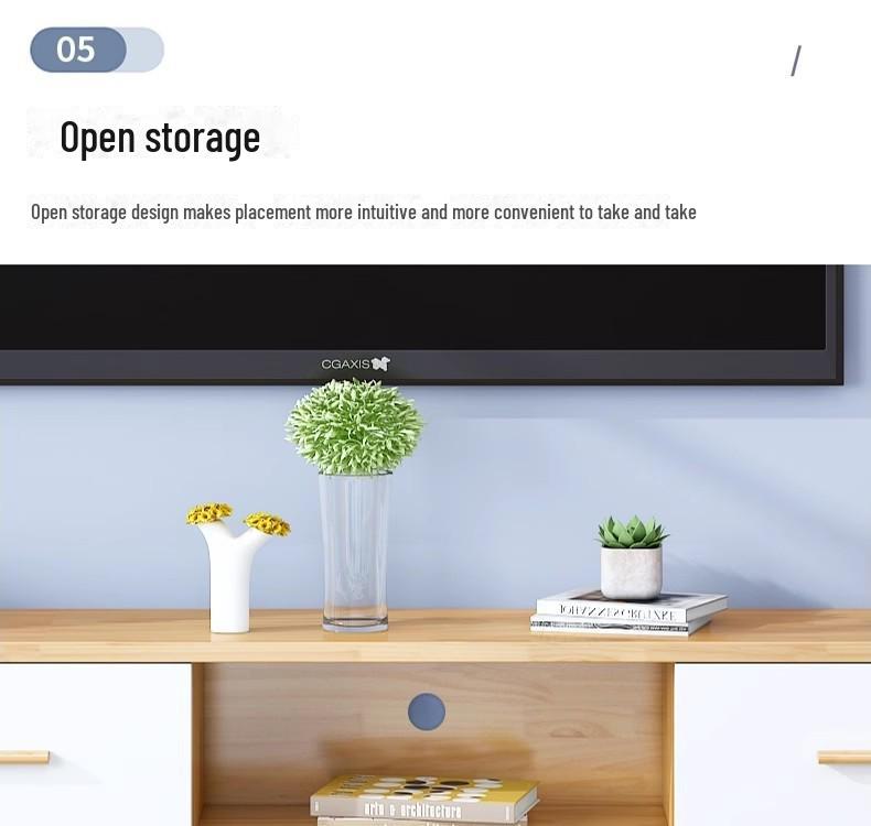 Solid Wood Coffee Table & TV Cabinet Set: Modern Luxury for Small Living Rooms or Bedrooms